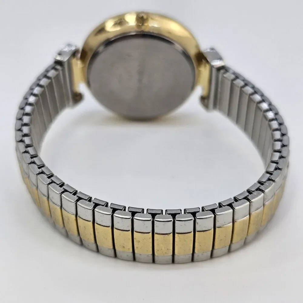 36MM Women's Watch Gold Dial‎ Two Tone Expandable Band 7